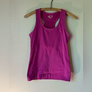 Puma Women's Moisture Wicking Pink/Magenta RacerBack Sports Top - Size Medium